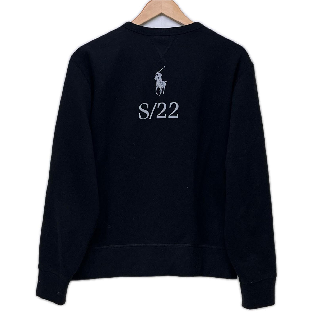 スウェット POLO RALPH LAUREN ポロベア ラルフカフェ プリントスウェット M ブラック M ブラック