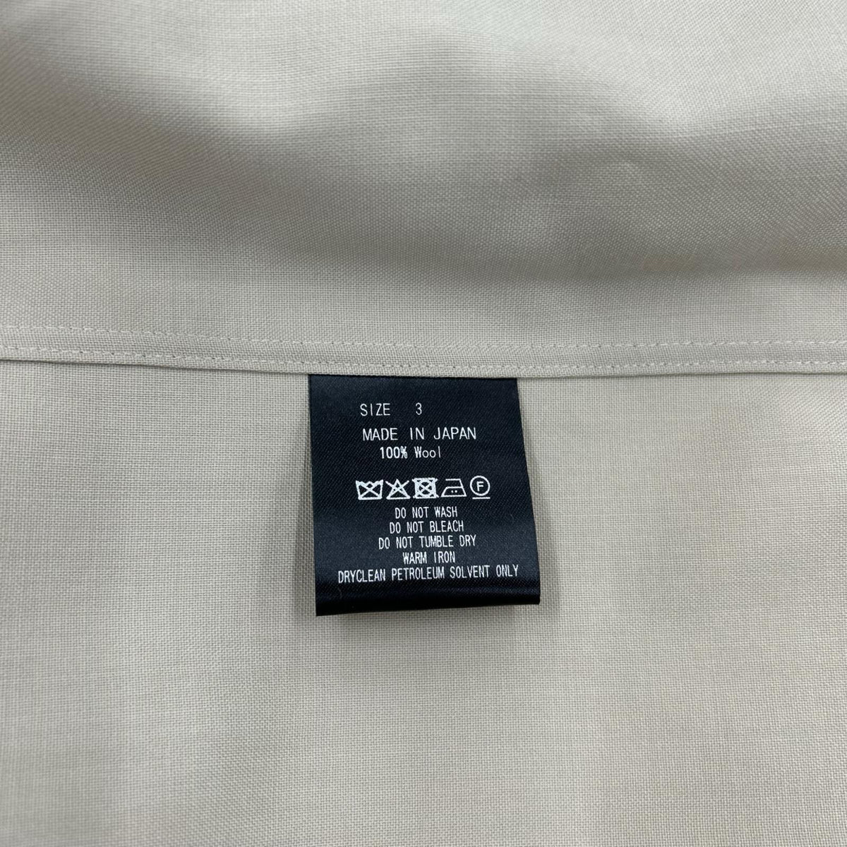 長袖シャツ 26SS オーガニックウール 2/80 トロピカルシャツ A26A15SH01C 3 ベージュ