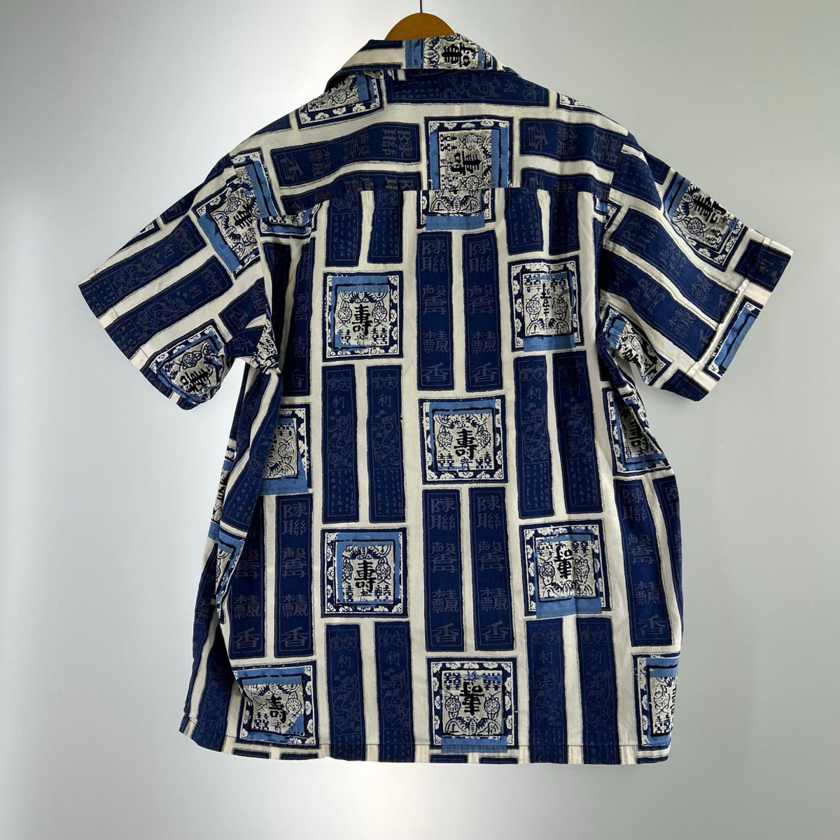 半袖シャツ 50s60s Shaheen of HONOLULU 開襟 青 M ブルー