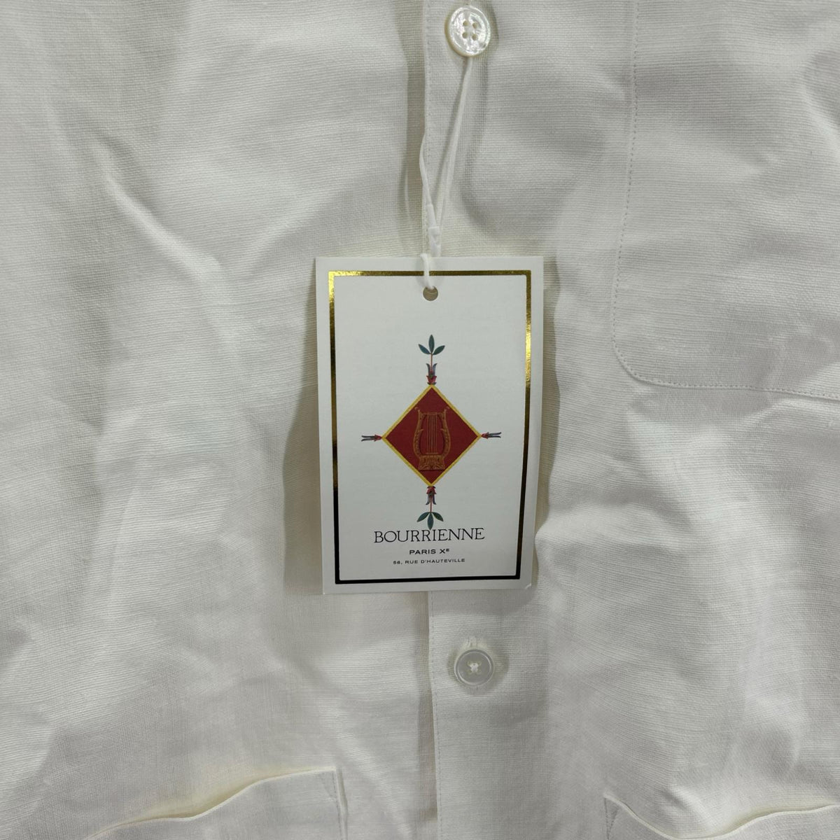 長袖シャツ BOURRIENNE PARIS X リネン 白 (XS) ホワイト