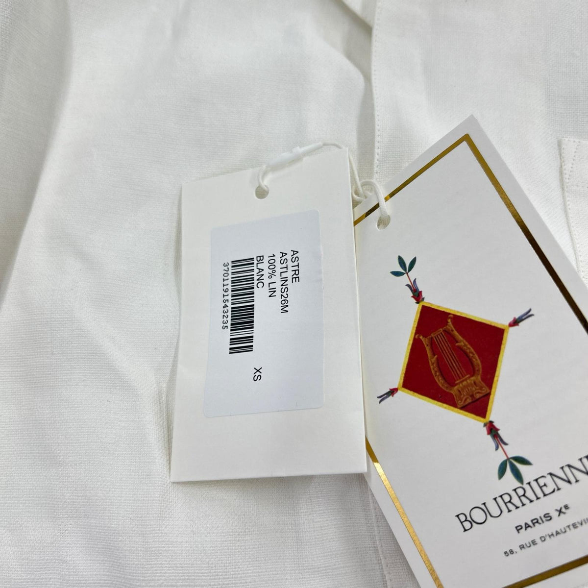 長袖シャツ BOURRIENNE PARIS X リネン 白 (XS) ホワイト