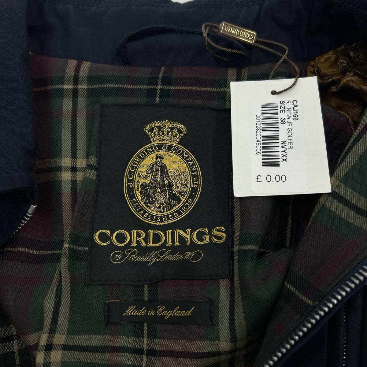 ジャケット CORDINGS スイングトップ (38) 38 ネイビー