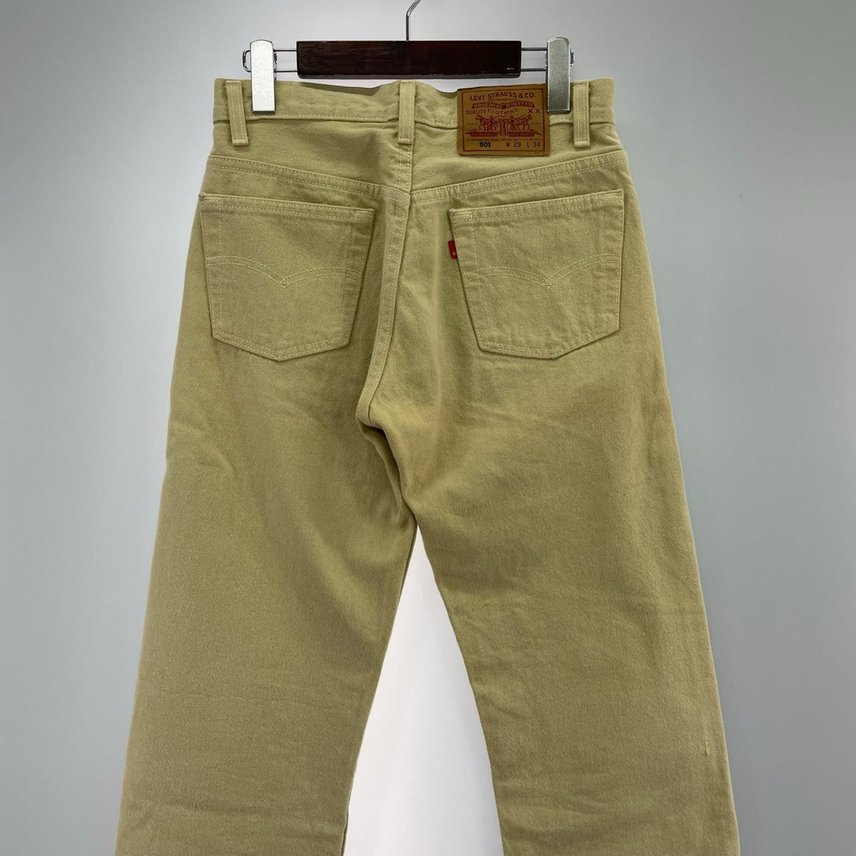 パンツ 501 made in USA 裏ボタン544 29 ベージュ