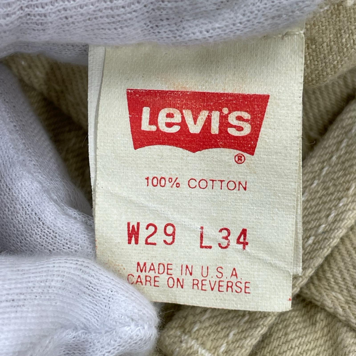 パンツ 501 made in USA 裏ボタン544 29 ベージュ