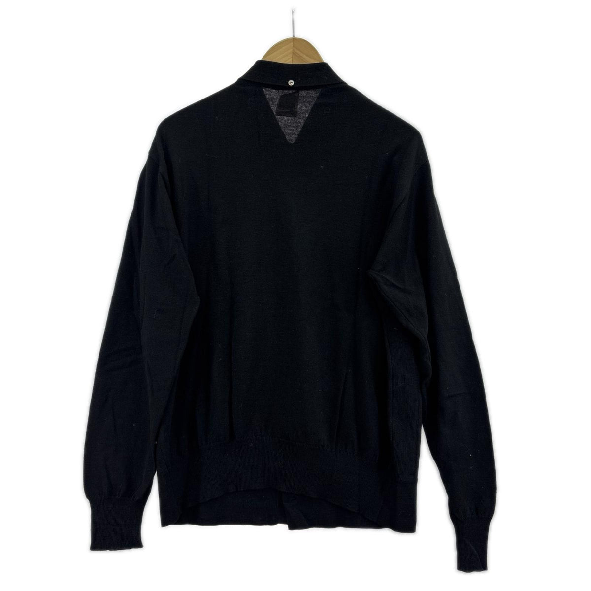 ニット 60S ニットポロ イタリア製 ウール BLK/GRY L