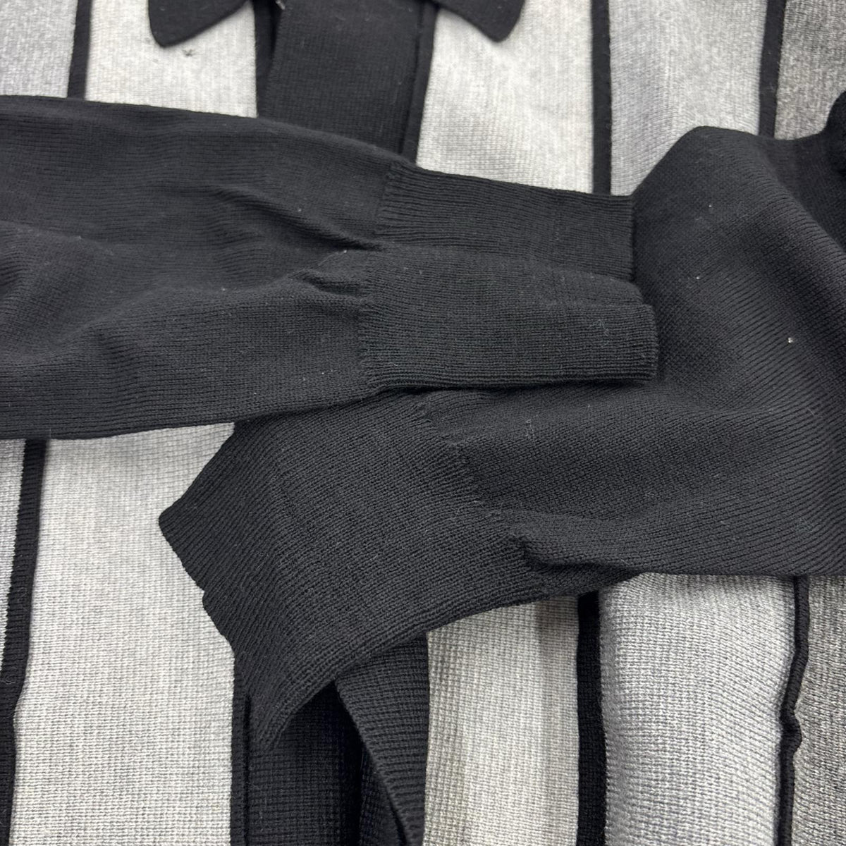 ニット 60S ニットポロ イタリア製 ウール BLK/GRY L