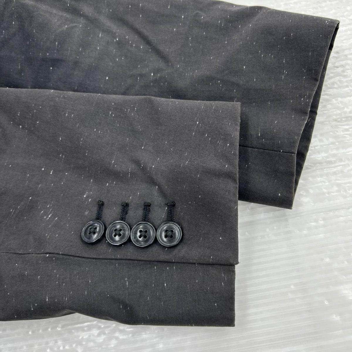 テーラードジャケット DRIES VAN NOTEN 絣柄 テーラードジャケット 46 ブラック