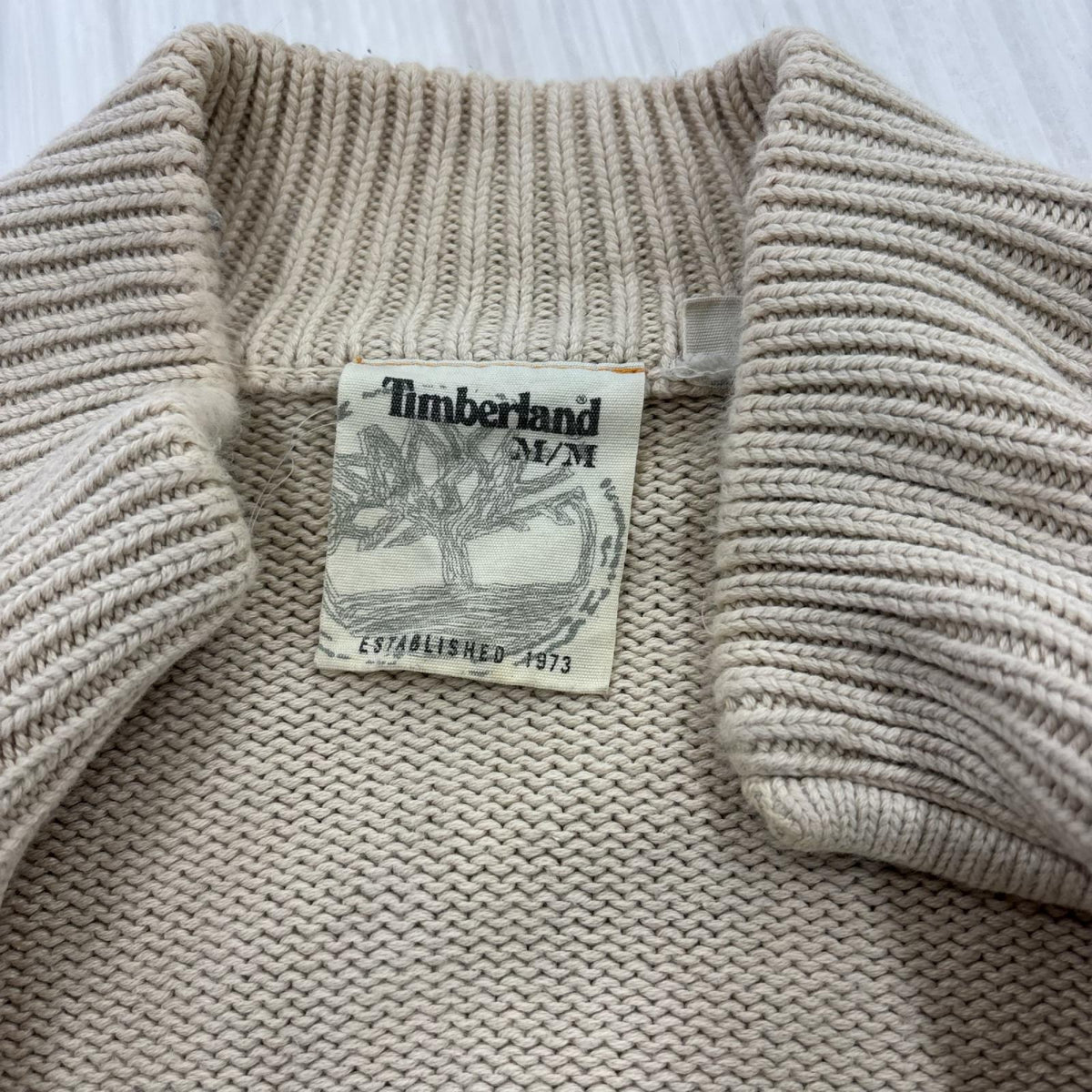 ニット ジップニット WHT M