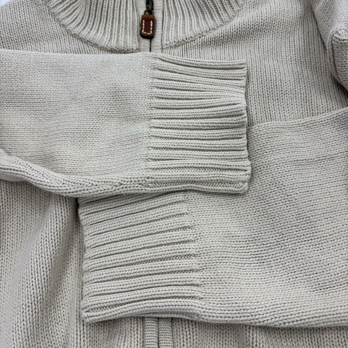 ニット ジップニット WHT M