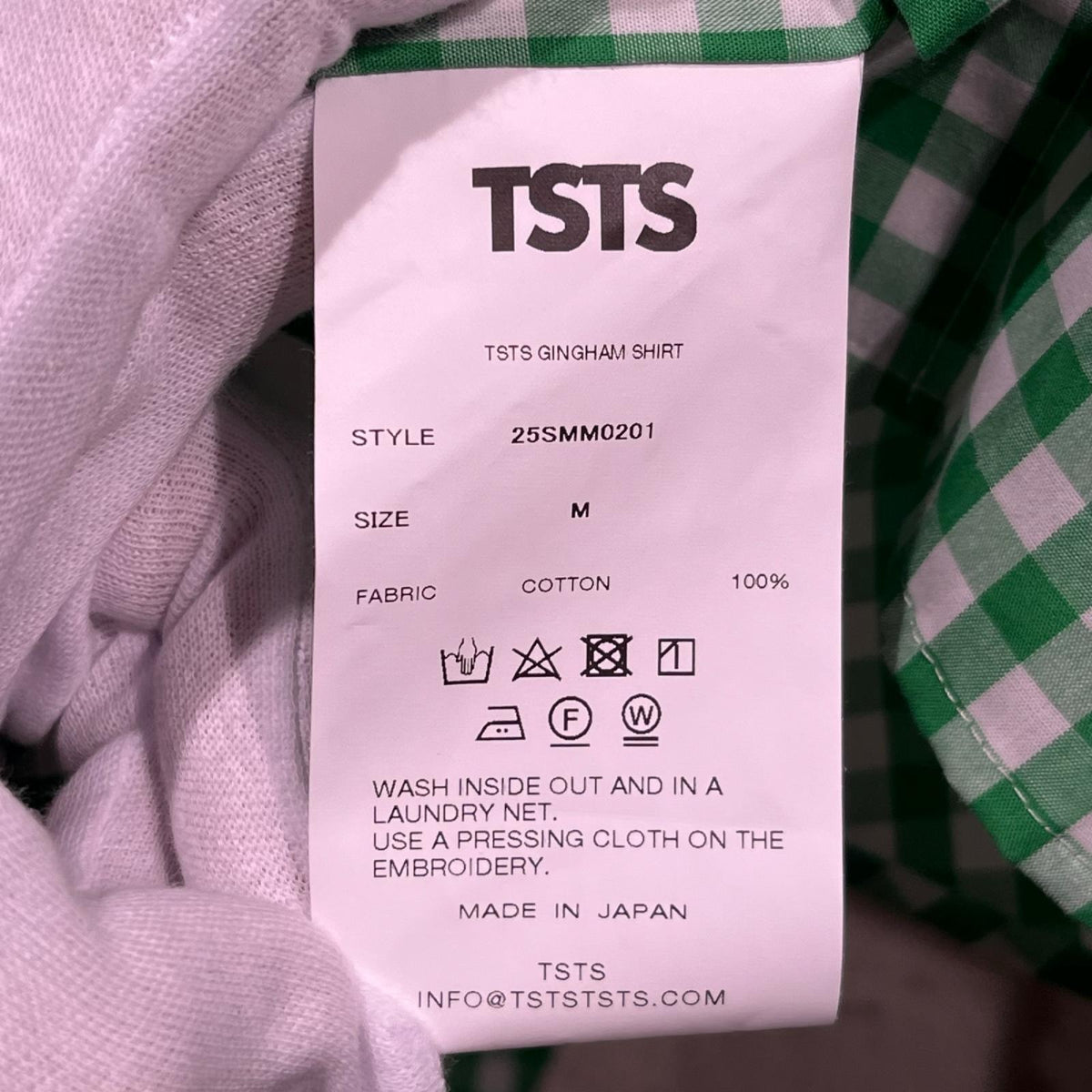 長袖シャツ TSTS GINGHAM SHIRT M