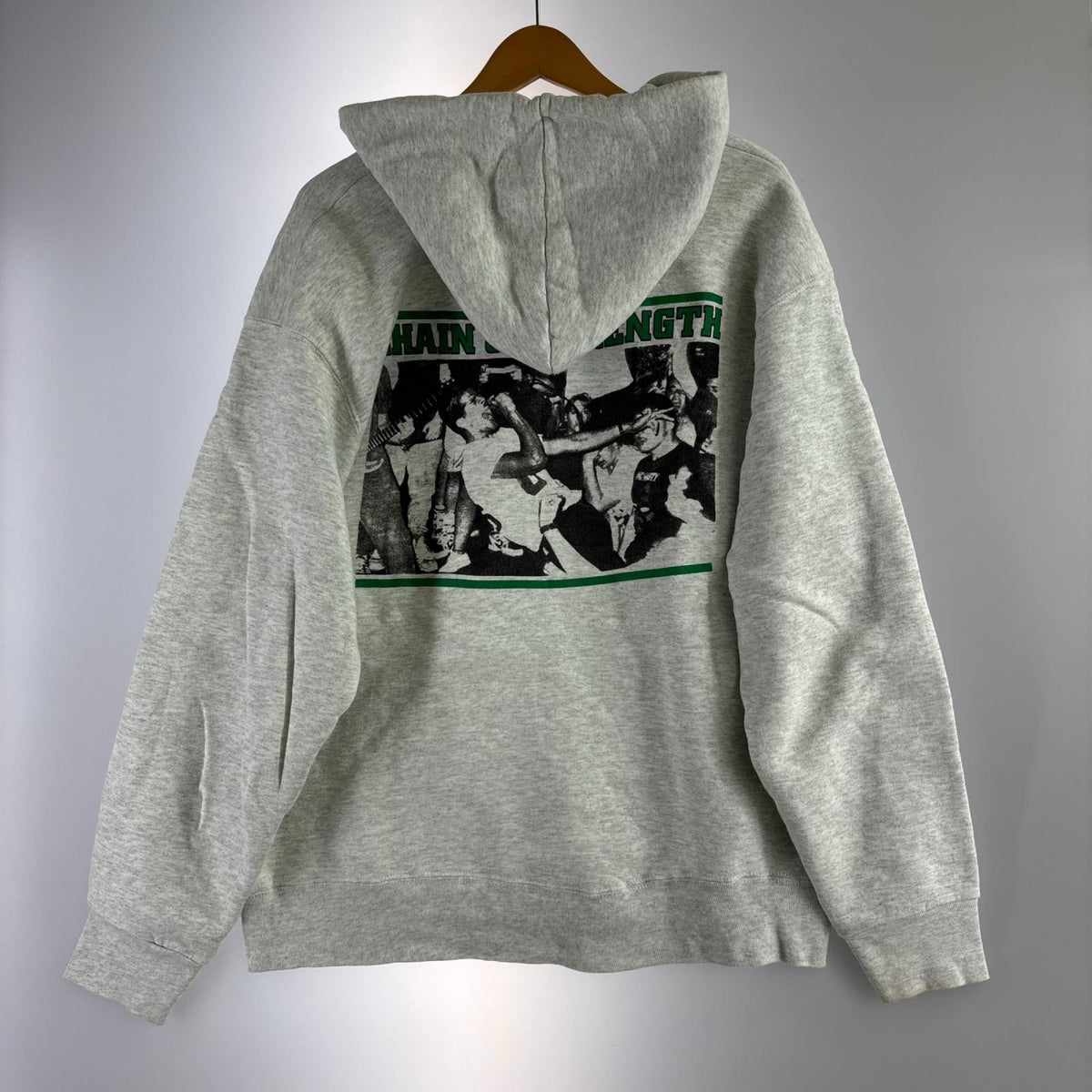 パーカー 90s chain of strength USHC バンドパーカー L ホワイト