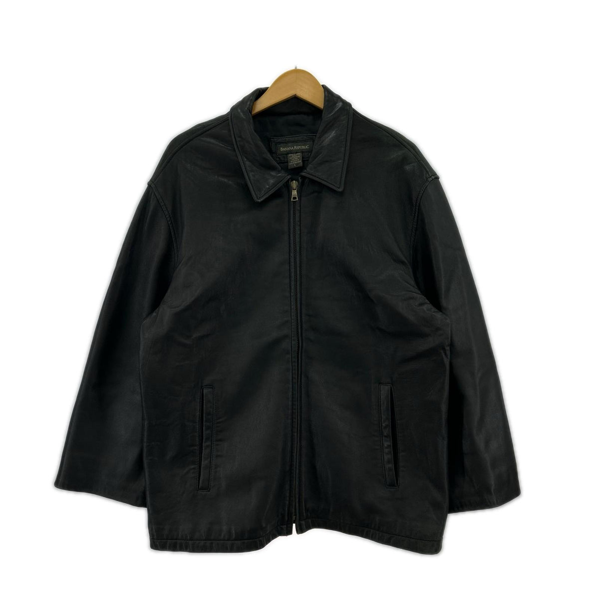 ジャケット 90s頃 Banana Republic レザージャケット L 黒 L ブラック