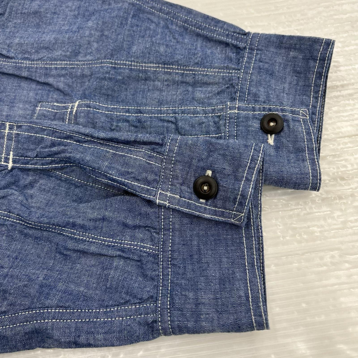 長袖シャツ FREEWHEELERS マチ付き シャンブレーシャツ 15 ブルー ブルー