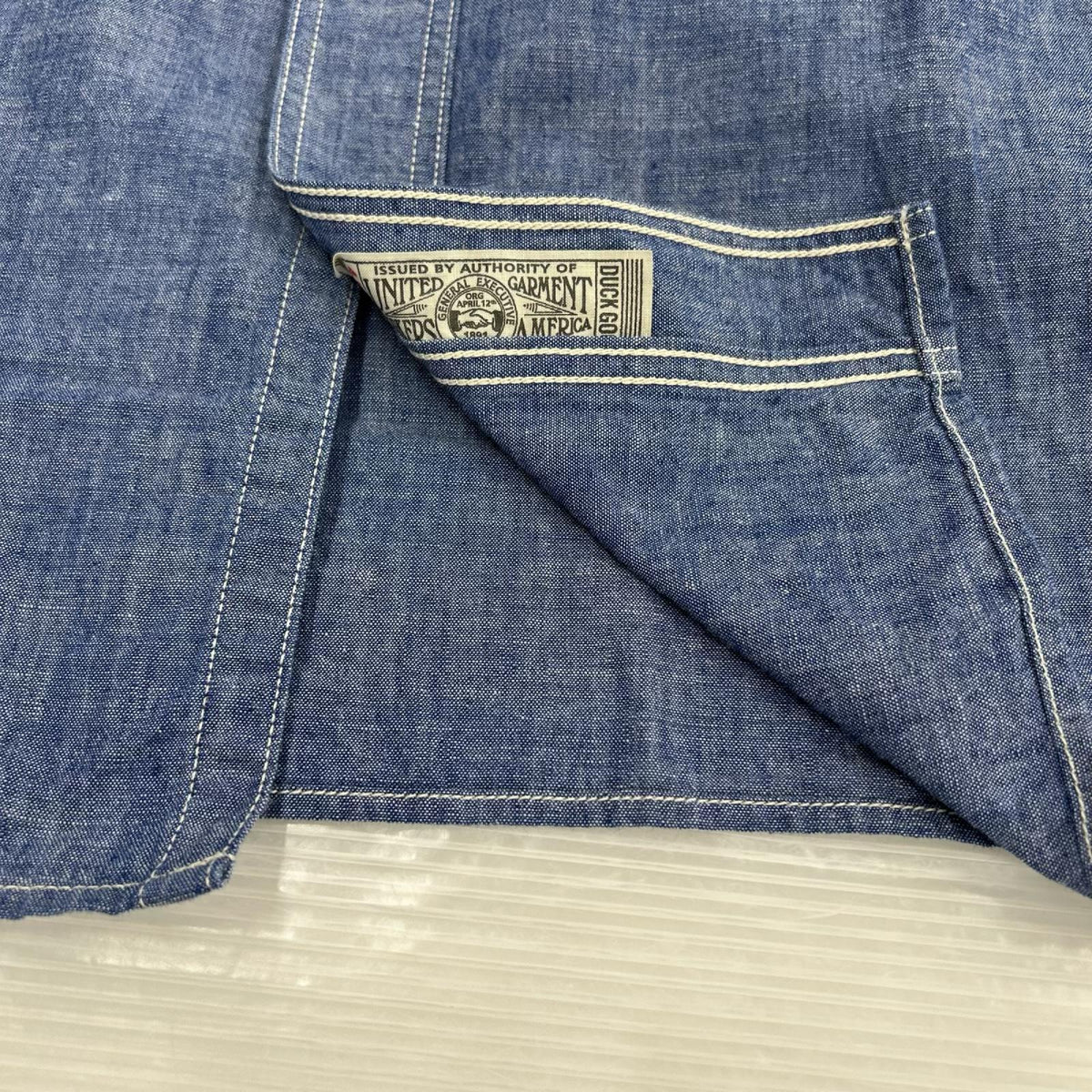 長袖シャツ FREEWHEELERS マチ付き シャンブレーシャツ 15 ブルー ブルー