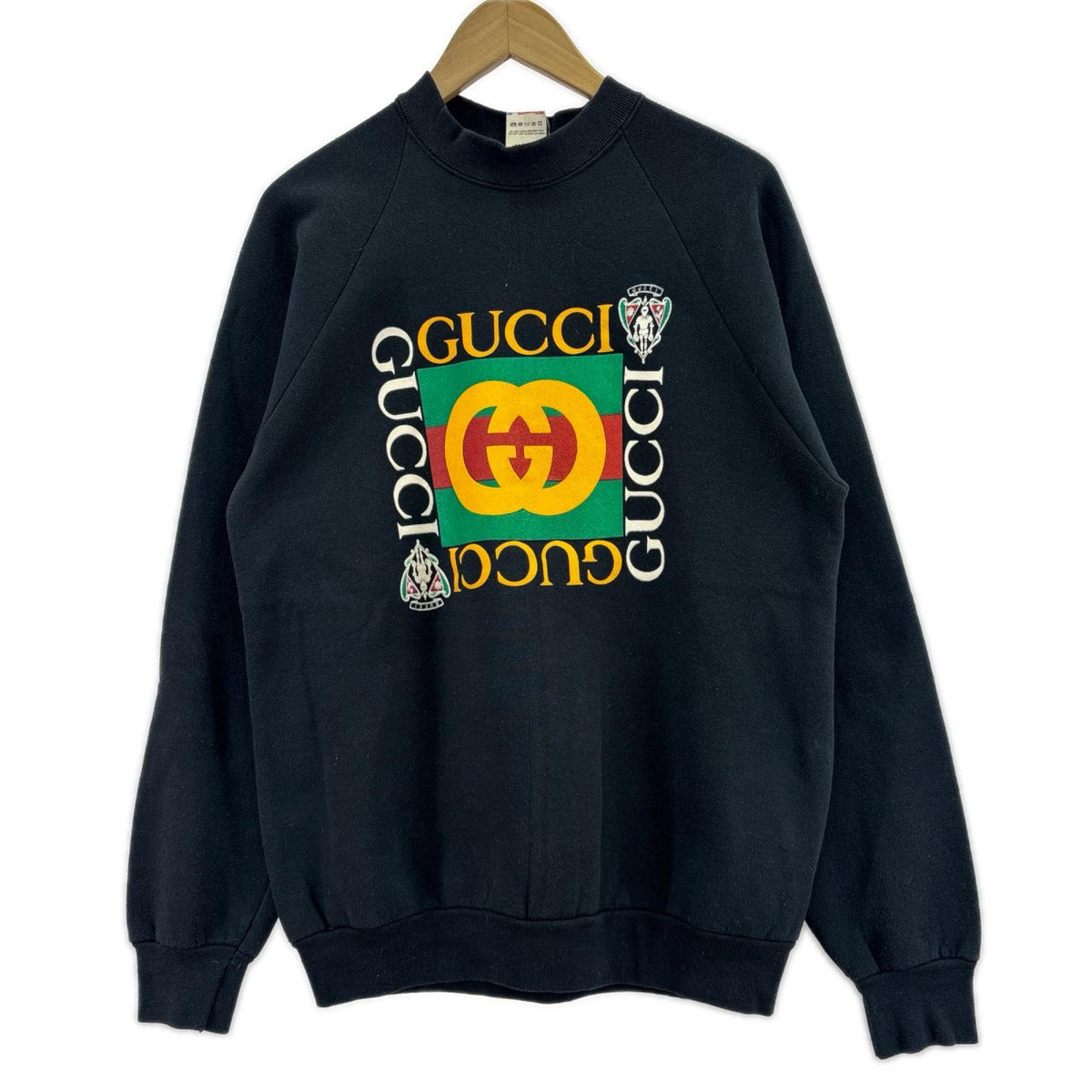 スウェット 80s イングリッシュプリントスウェット USA製 L BLK L ブラック