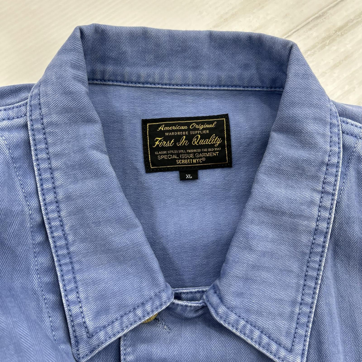 ジャケット Herringbone Coverall XL BLU ブルー
