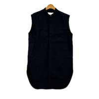 ワンピース 19AW ウール100% シャツワンピース 紺 ブラック
