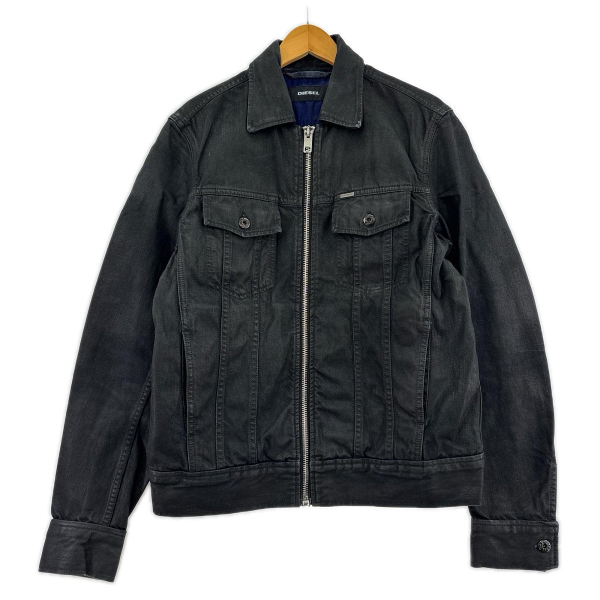 デニムジャケット D-JAR COATING DENIM JACKET 黒 L ブラック