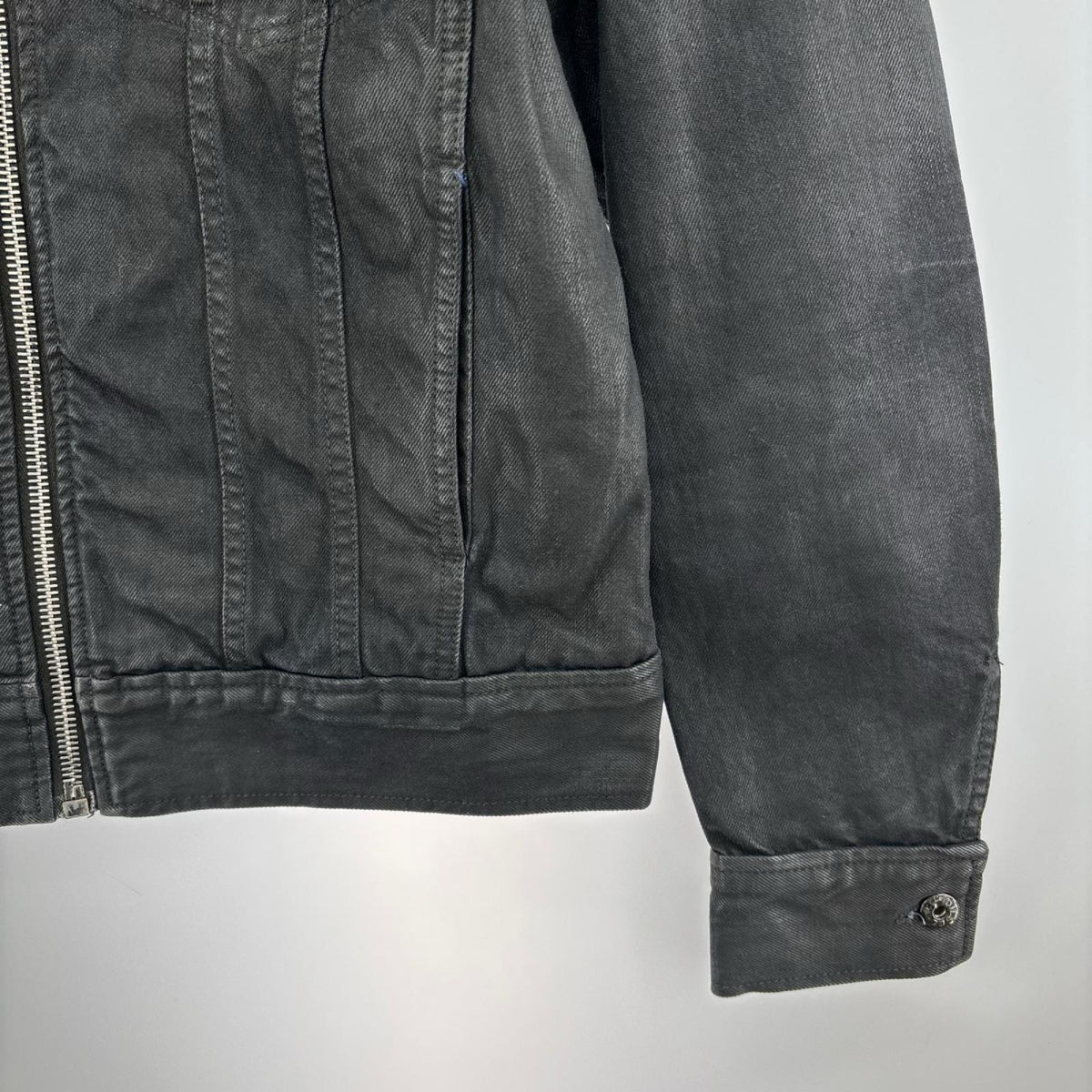 デニムジャケット D-JAR COATING DENIM JACKET 黒 L ブラック