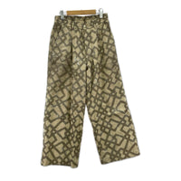 パンツ PERIOD FEATURES Linen Silkscreen Pants ベージュ