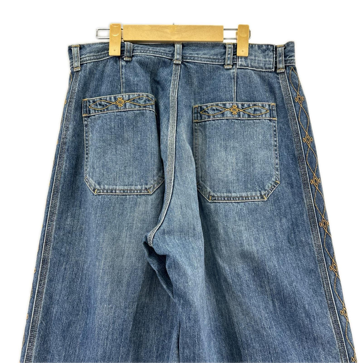 デニムパンツ SARTO WIDE EMBROIDERY DENIM PANTS L L