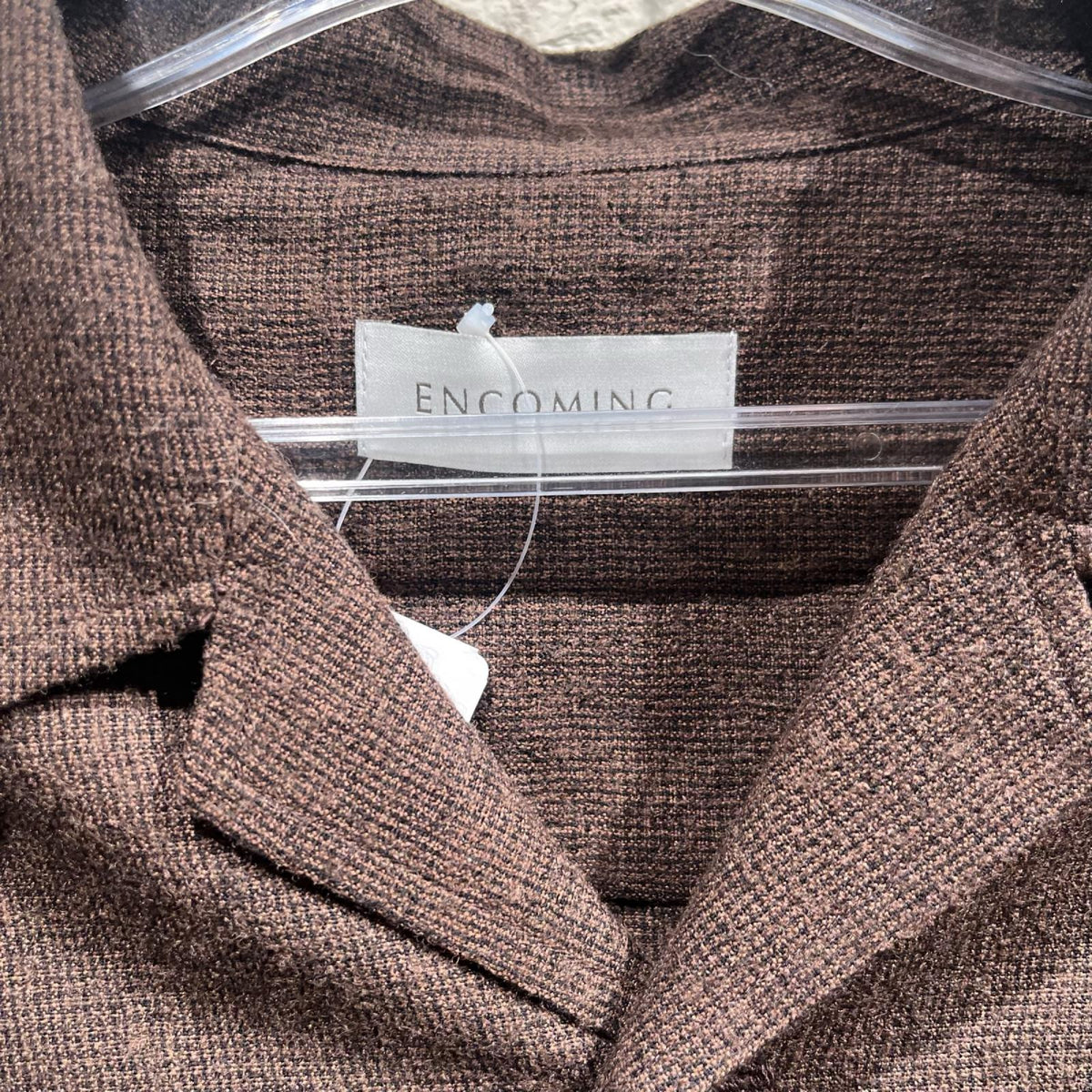 長袖シャツ ENCOMING 25AW ウールオープンカラー長袖シャツ