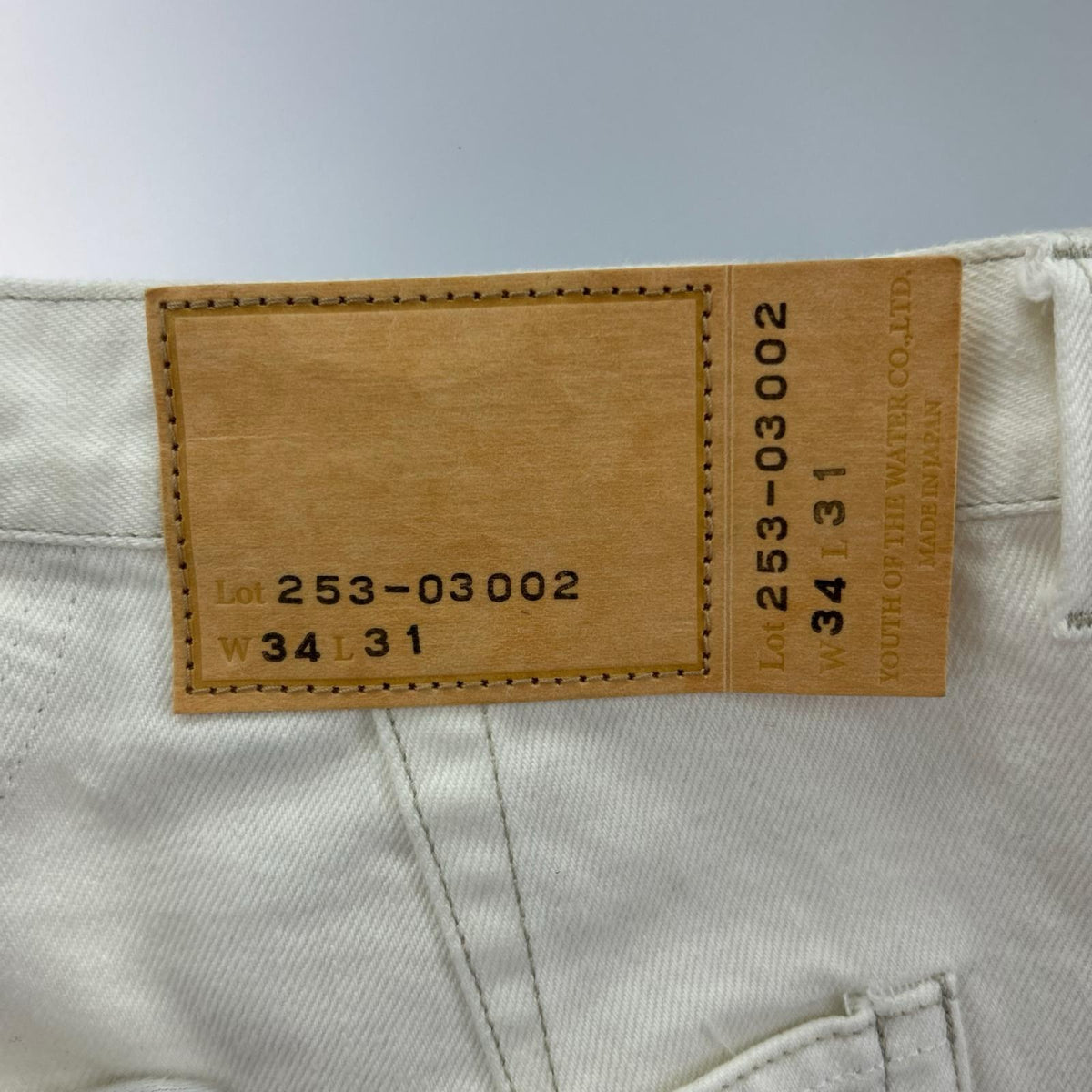 デニムパンツ YOUTH OF THE WATER DENIM PANTS L ホワイト