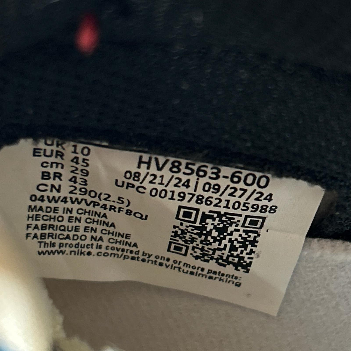スニーカー Air Jordan1 Retro High OG Chicago/Shadow HV8563-600 29cm (US11 UK10 1/2 EU48)