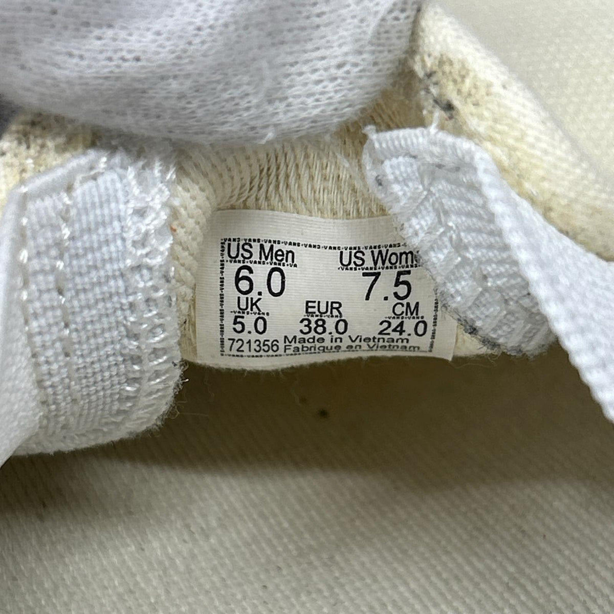 スニーカー SLIP-ON White 24cm (US6 UK5 1/2 EU38) ホワイト