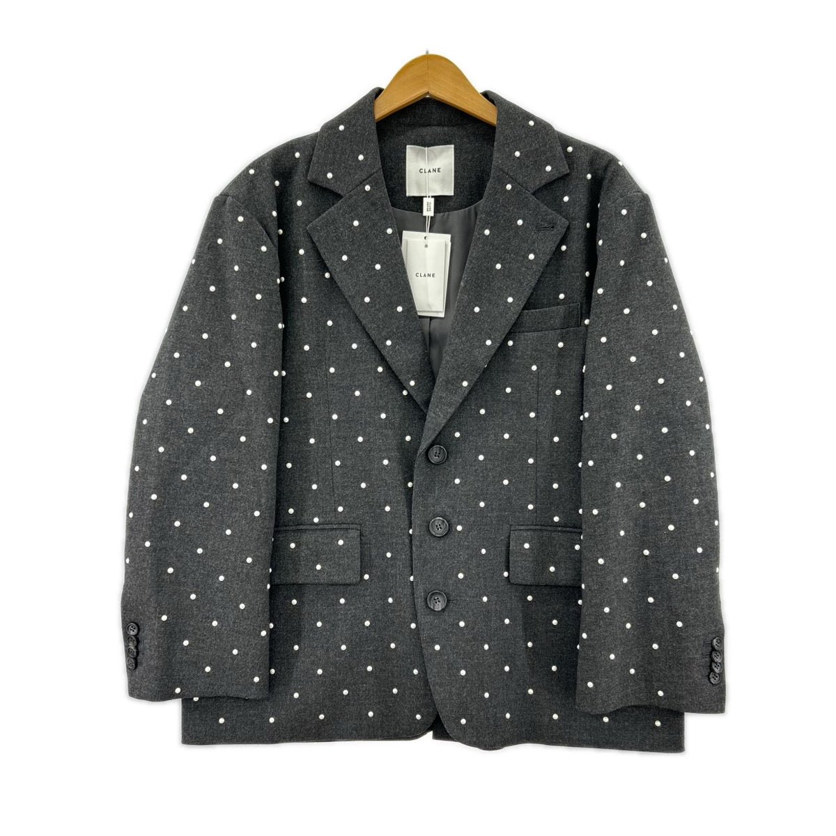 テーラードジャケット CLANE PEARL DOT JACKET パールジャケット 1 グレー 1 グレー