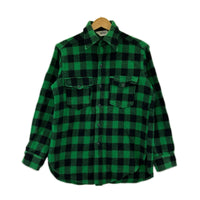 長袖シャツ 70s buffalo check shirt GRN/BLK M M