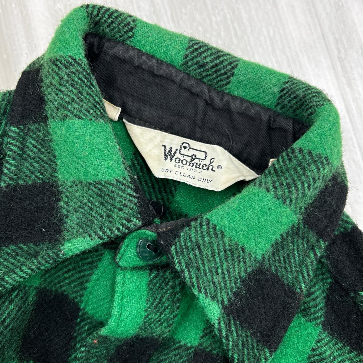 長袖シャツ 70s buffalo check shirt GRN/BLK M M