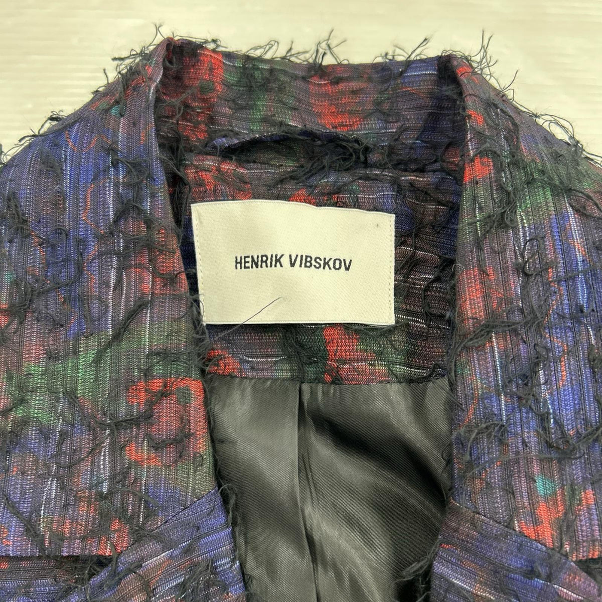 ジャケット Henrik Vibskov デザインワイドジャケット L L ネイビー