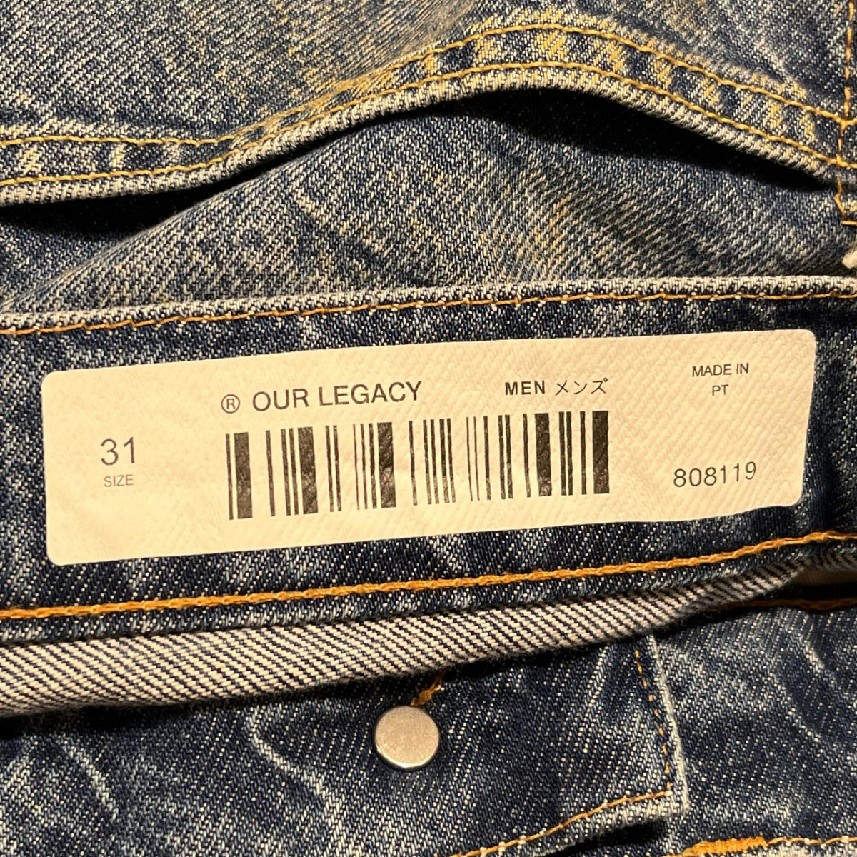 デニムパンツ THIRD CUT ウォッシュ加工 デニム 31