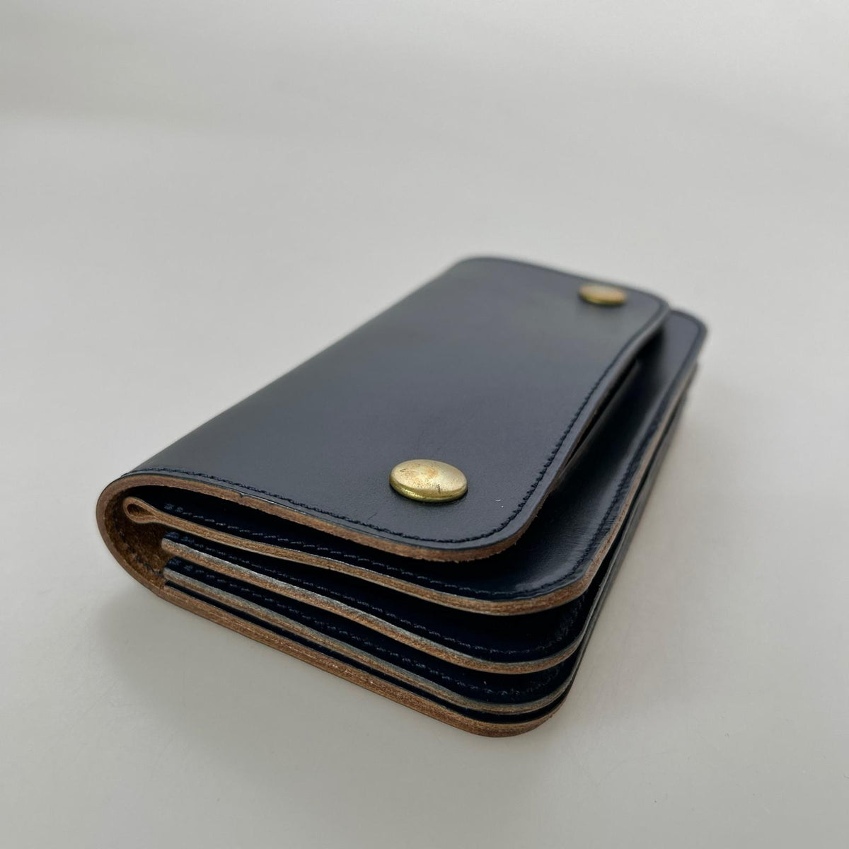 長財布 MADE IN GM JAPAN アコーディオンロングウォレット ネイビー