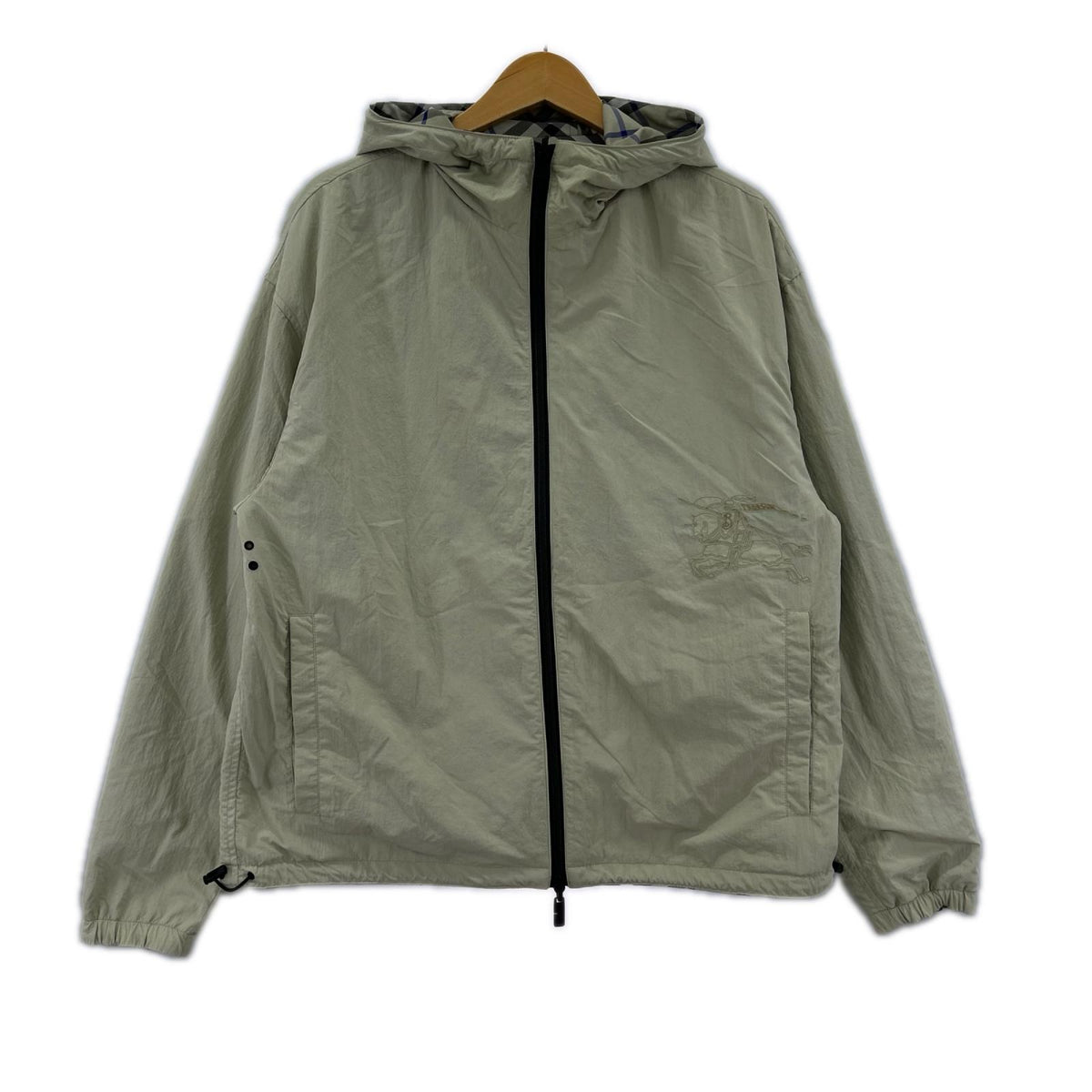 ジャケット チェック リバーシブル S グレー S