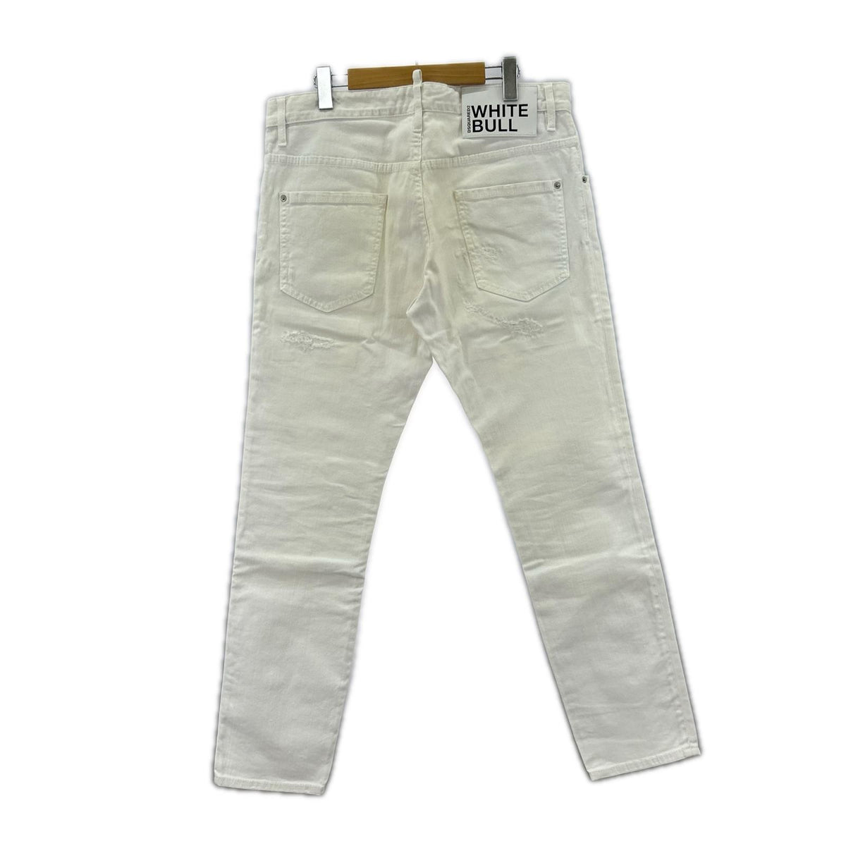 デニムパンツ DSQUARED2 21SS リペア加工ホワイトデニムパンツ 50 白 50 ホワイト