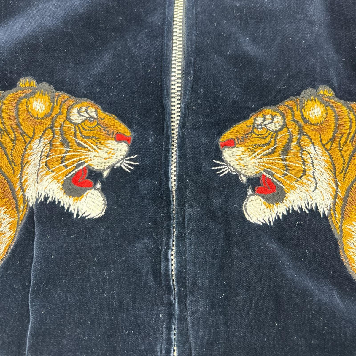 ブルゾン LONDON F.B. スカジャン 虎刺繍 (-) ネイビー