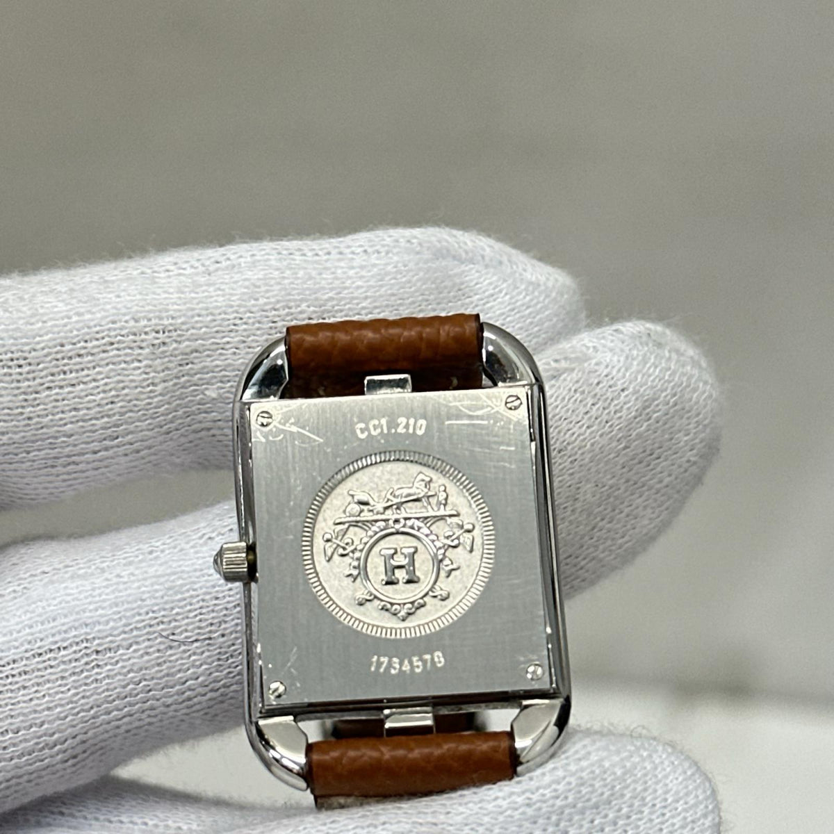 エルメス/ケープゴッド/CC1.210/電池交換済み ※社外ベルト レディースQZ CC1.210 HERMES 腕時計