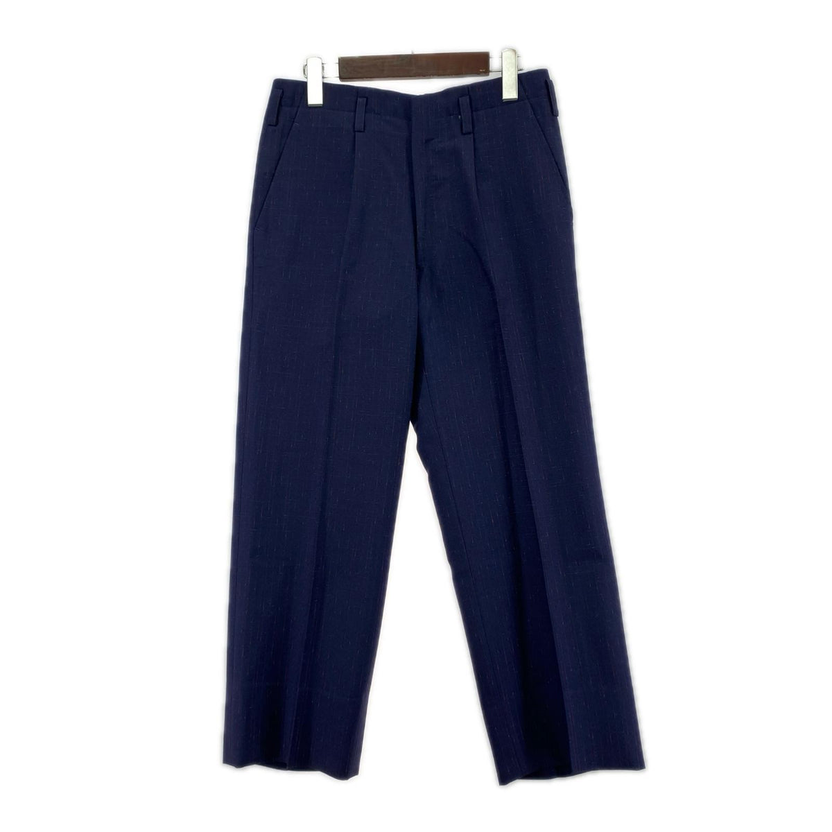 パンツ 70S~ ロケットTALON タックスラックス ネップストライプ 紺 ネイビー