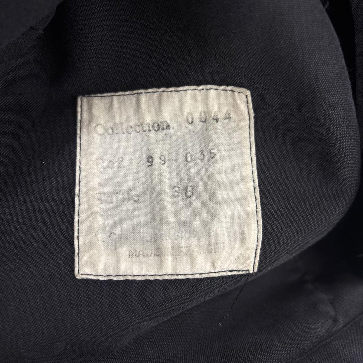 テーラードジャケット FRENCH WORK Black Moleskin Jacket 38 ブラック