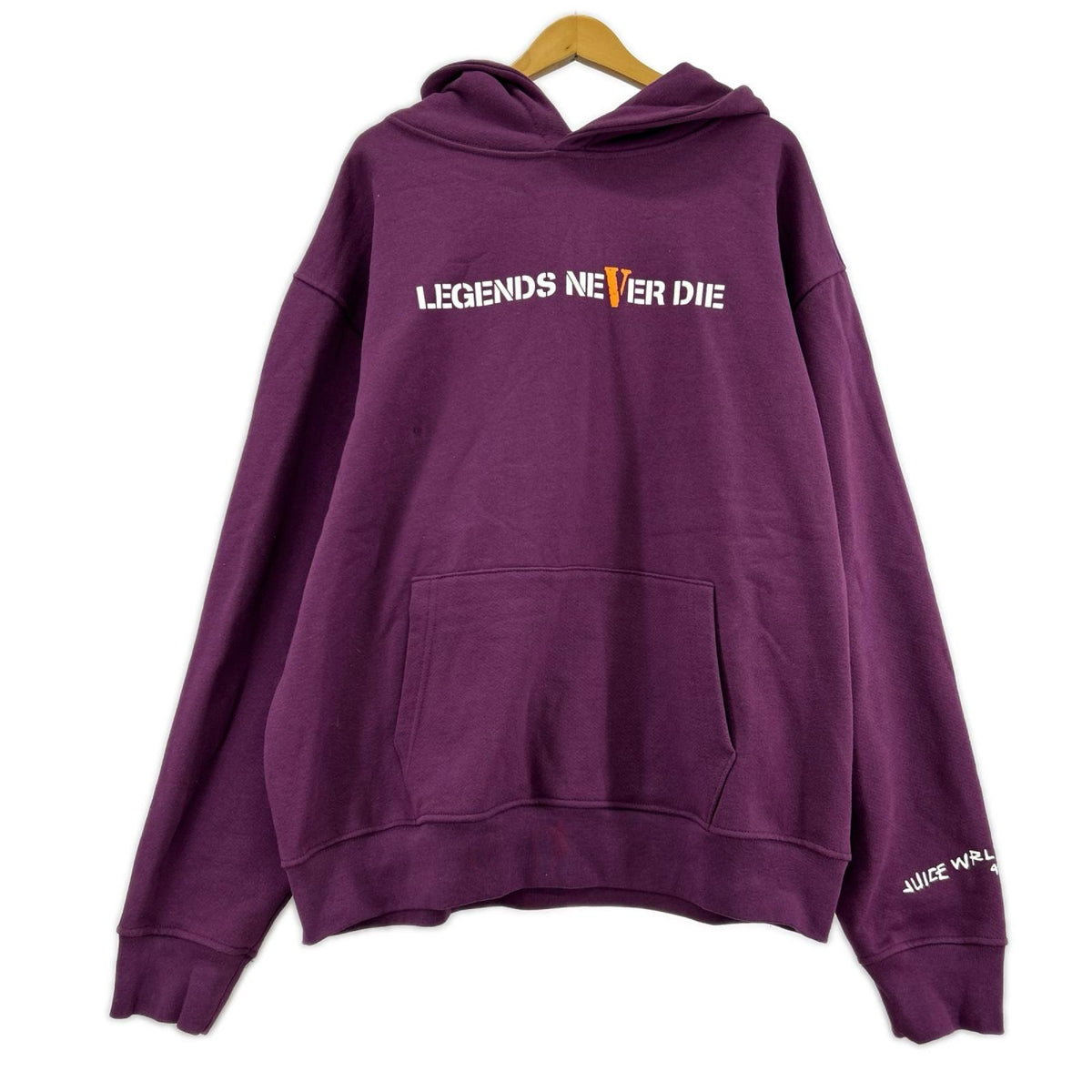 パーカー VLONE×Juice Wrld Legends Never Die Hoodie XL 紫 パープル
