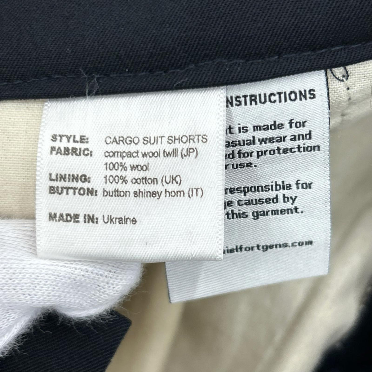 ショートパンツ CARGO SUIT SHORTS ネイビー S ブラック