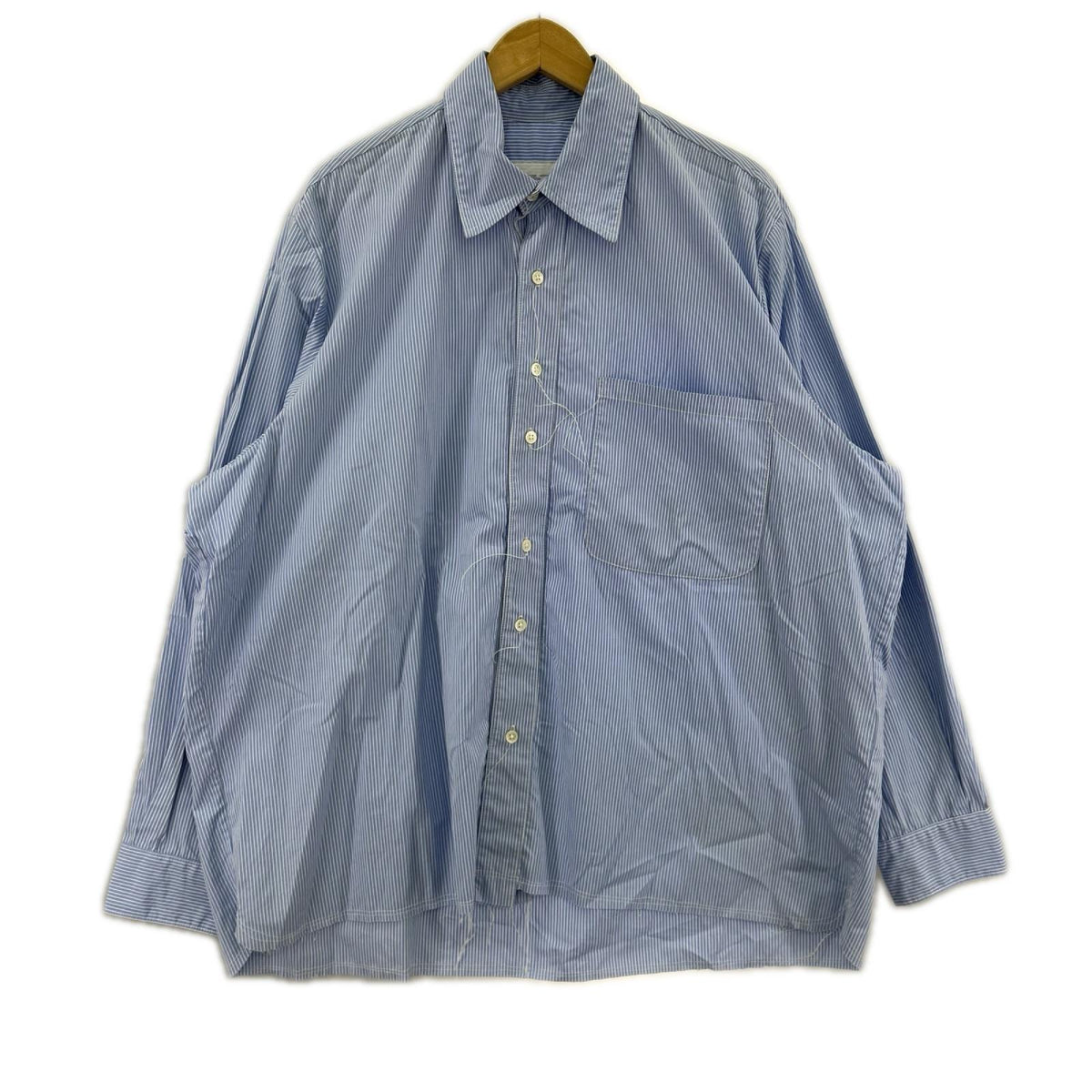 長袖シャツ BIG SHIRT VELCRO ブルー M ブルー