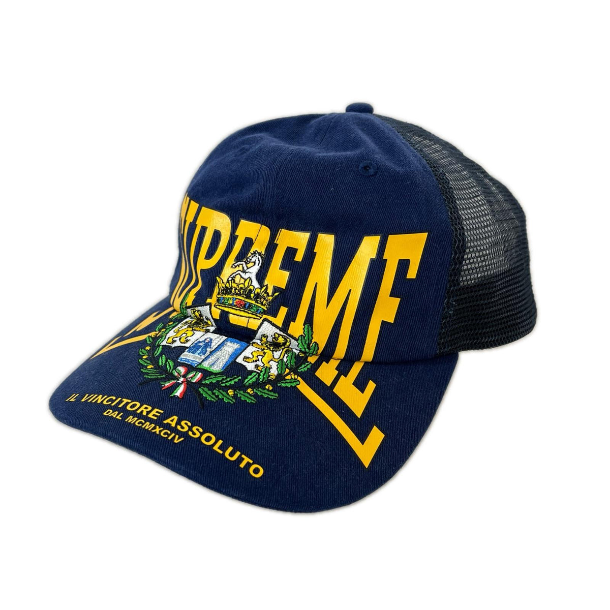 キャップ Supreme 25AW Crest Mesh Back 6-Panel Navy ネイビー