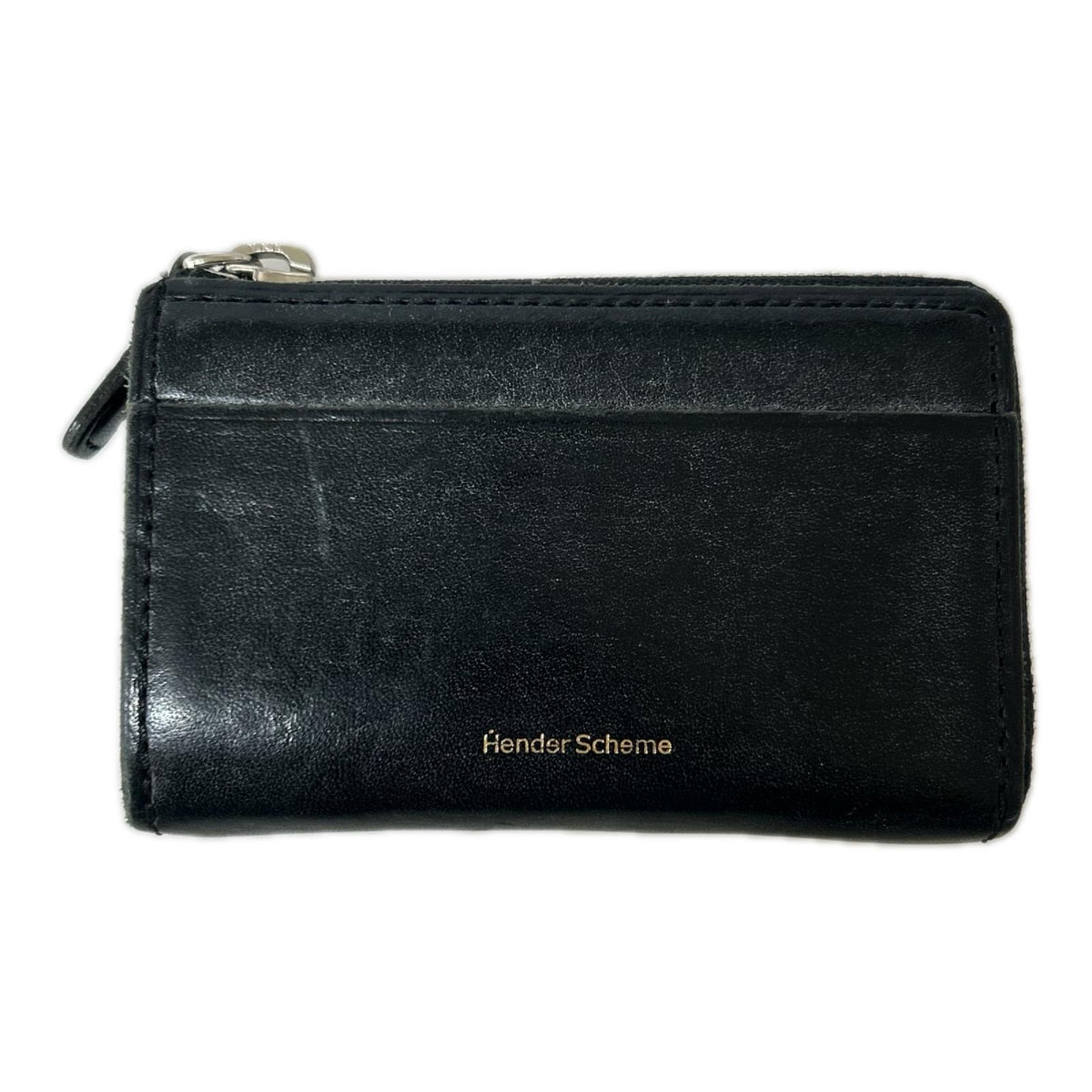コンパクトウォレット Hender Scheme round zip case 黒 ブラック