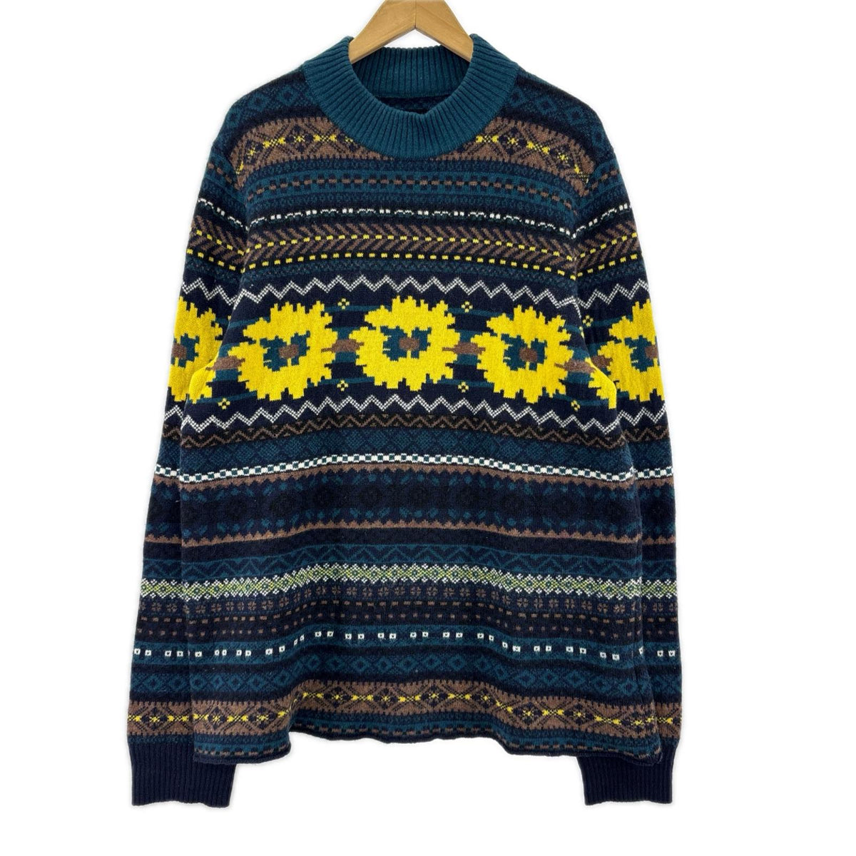 ニット 18AW フローラルニットセーター 3 マルチカラー