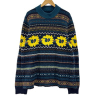 ニット 18AW フローラルニットセーター 3 マルチカラー