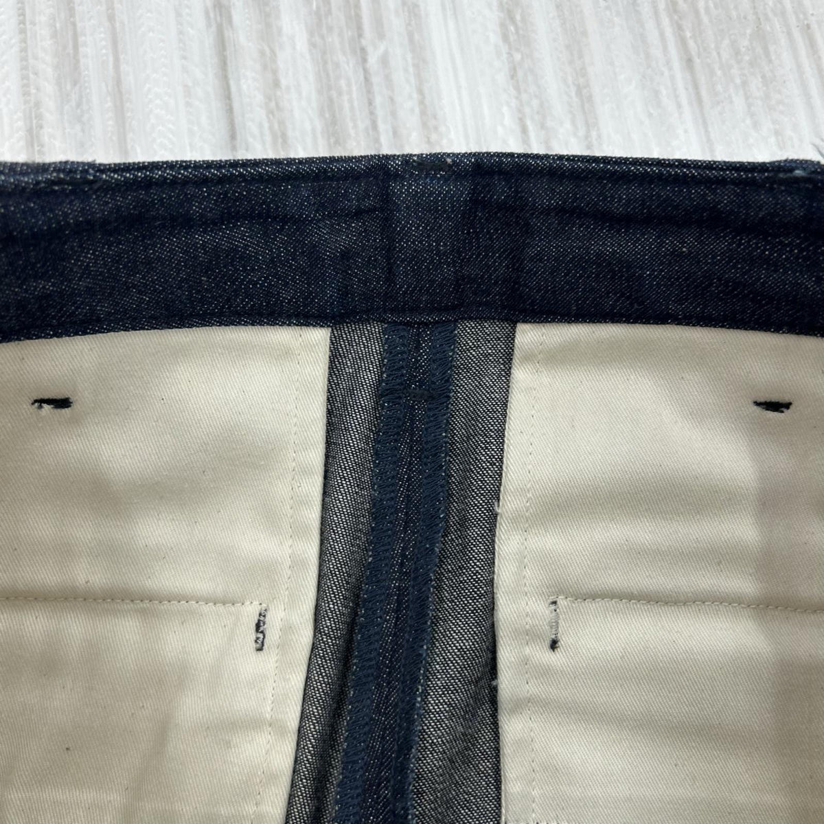 デニムパンツ SS CHINO PANTS HW UNWASHED ネイビー