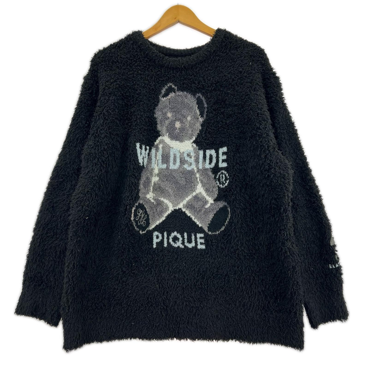 ニット WILDSIDEライン ×gelato pique ジャガード 黒 (M) M ブラック